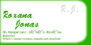 roxana jonas business card